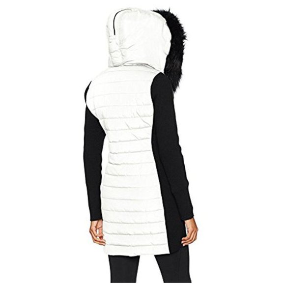 performance faux fur quilted walker jacket